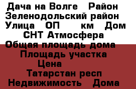 Дача на Волге › Район ­ Зеленодольский район › Улица ­ ОП. 774 км › Дом ­ СНТ Атмосфера2 › Общая площадь дома ­ 60 › Площадь участка ­ 350 › Цена ­ 980 000 - Татарстан респ. Недвижимость » Дома, коттеджи, дачи продажа   . Татарстан респ.